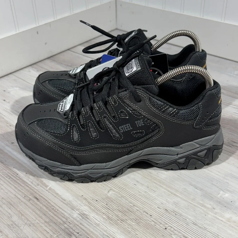 SKECHERS WORK Mens Steel Toe Electrical Hazard Safe Sneakers ASTM Standards Sz 7